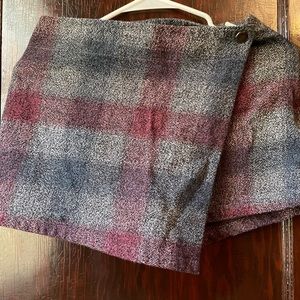 Free People - Plaid Purple and Blue Skort/Wrap Shorts - Size 4